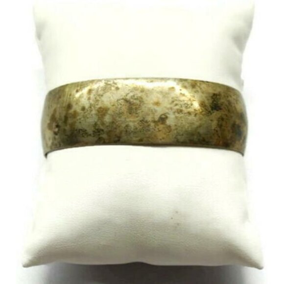 Danecraft Wide Cuff Bracelet Sterling Silver 925 Vintage Heavy Patina 3/4x2 1/2 - Picture 2 of 11